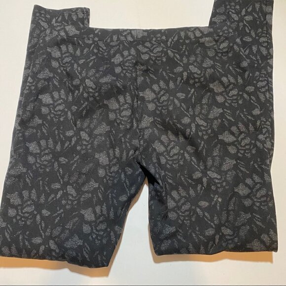 Joie Keena Leggings Womens Small Charcoal Goth Whimsy Dark Floral Ponte - Picture 5 of 7